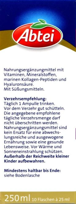 Abtei Beauty Kollagen Intensiv 5000 Trinkampullen - 25ml X 10 Stück -Compo-Laden Abtei20Beauty20Kollagen20Intensiv20500020Trinkampullen 73403 L01