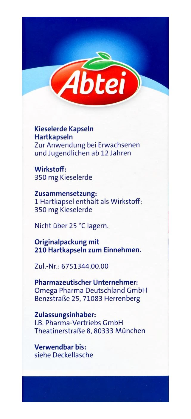 Abtei Kieselerde Kapseln Intensiv - 210 Stück 4 Abtei Kieselerde Kapseln Intensiv - 210 Stück – Bild 4