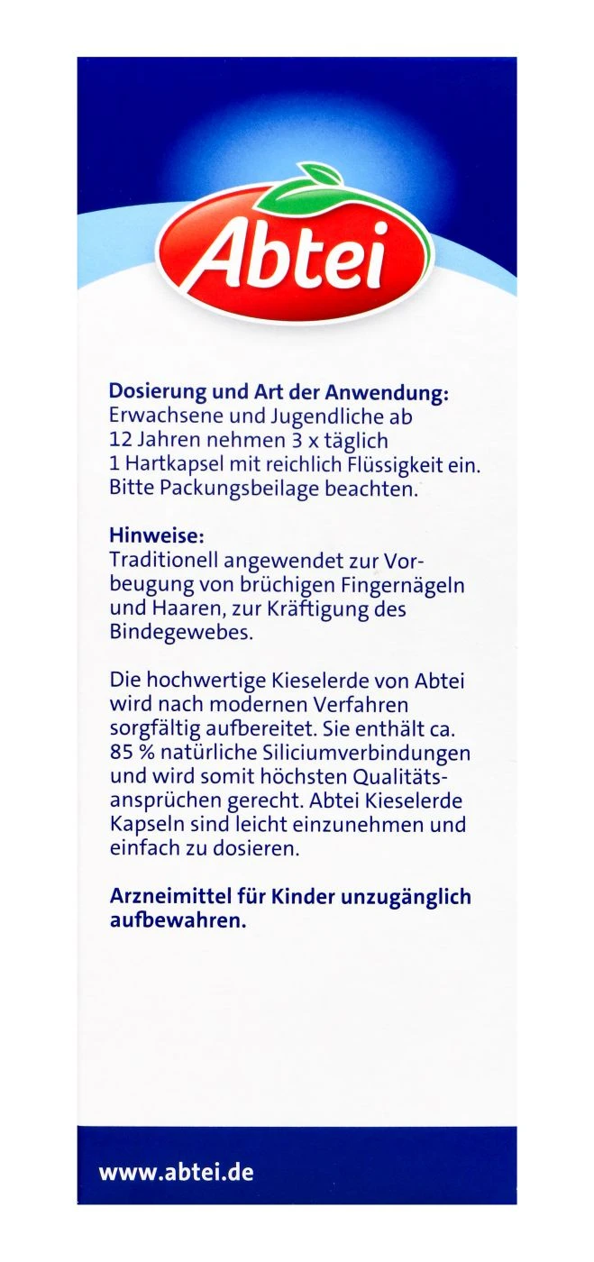Abtei Kieselerde Kapseln Intensiv - 210 Stück 2 Abtei Kieselerde Kapseln Intensiv - 210 Stück – Bild 2