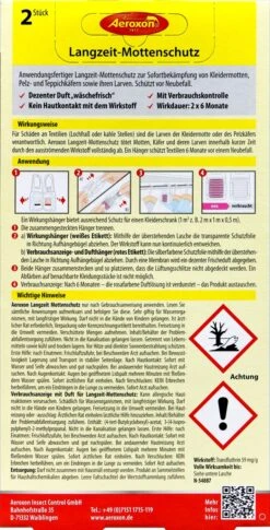 Aeroxon Langzeit Mottenschutz - 2 Stück -Compo-Laden Aeroxon20Langzeit Mottenschutz 35831 H01