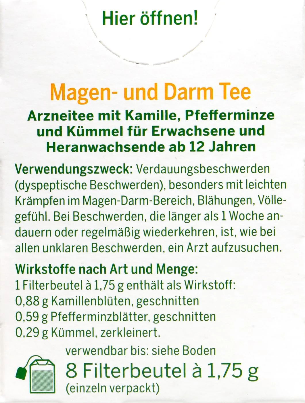 Bad Heilbrunner Magen- Und Darmtee - 8 Beutel 3 Bad Heilbrunner Magen- Und Darmtee - 8 Beutel – Bild 3