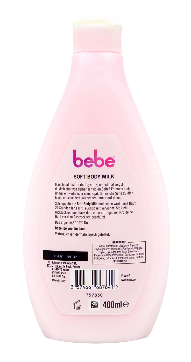 Bebe Soft Body Milk Streichelzart - 400 Ml 2 Bebe Soft Body Milk Streichelzart - 400 Ml – Bild 2
