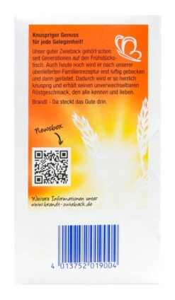 Brandt Markenzwieback - 225 G -Compo-Laden Brandt20Markenzwieback 50401 L01