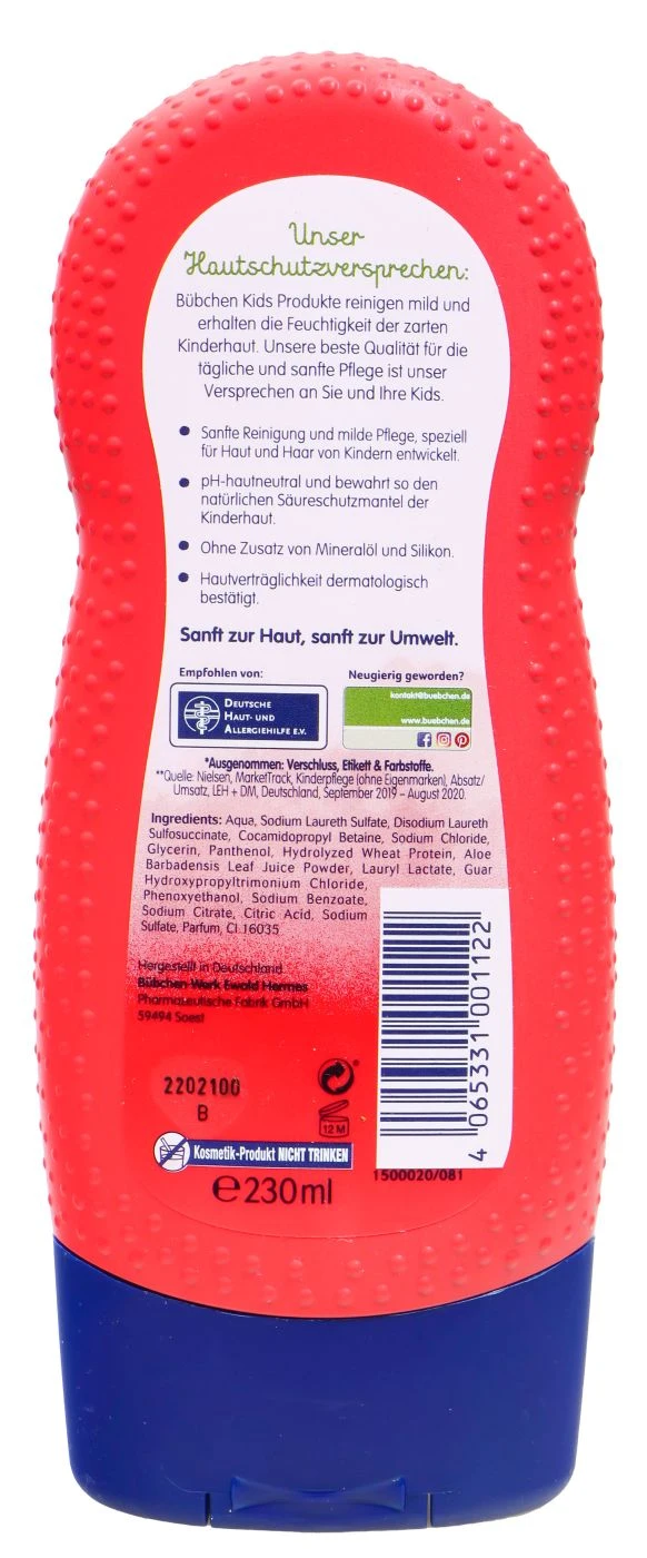 Bübchen Shampoo & Showergel Himbeerspaß - 230 Ml 2 Bübchen Shampoo & Showergel Himbeerspaß - 230 Ml – Bild 2