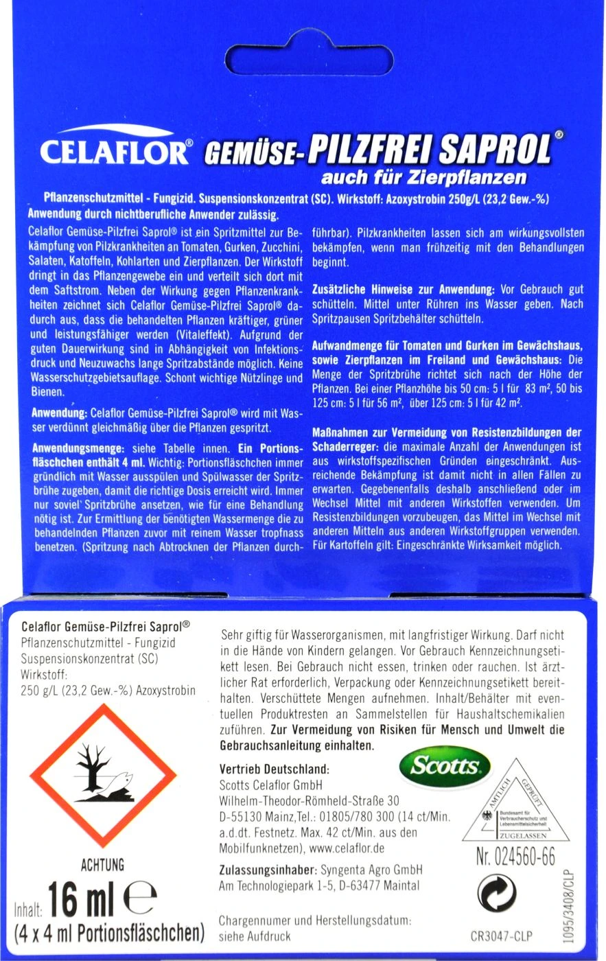 Celaflor Gemüse-Pilzfrei Saprol - 16 Ml 2 Celaflor Gemüse-Pilzfrei Saprol - 16 Ml – Bild 2
