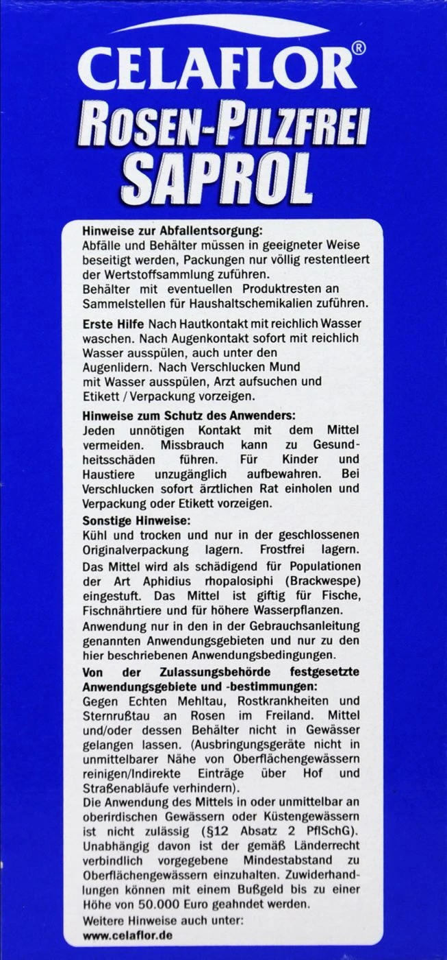 Celaflor Rosen-Pilzfrei Saprol - 100 Ml 2 Celaflor Rosen-Pilzfrei Saprol - 100 Ml – Bild 2