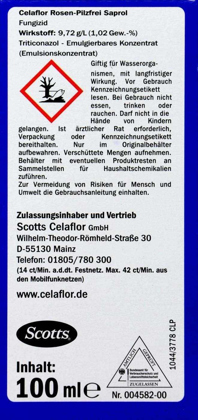 Celaflor Rosen-Pilzfrei Saprol - 100 Ml 3 Celaflor Rosen-Pilzfrei Saprol - 100 Ml – Bild 3