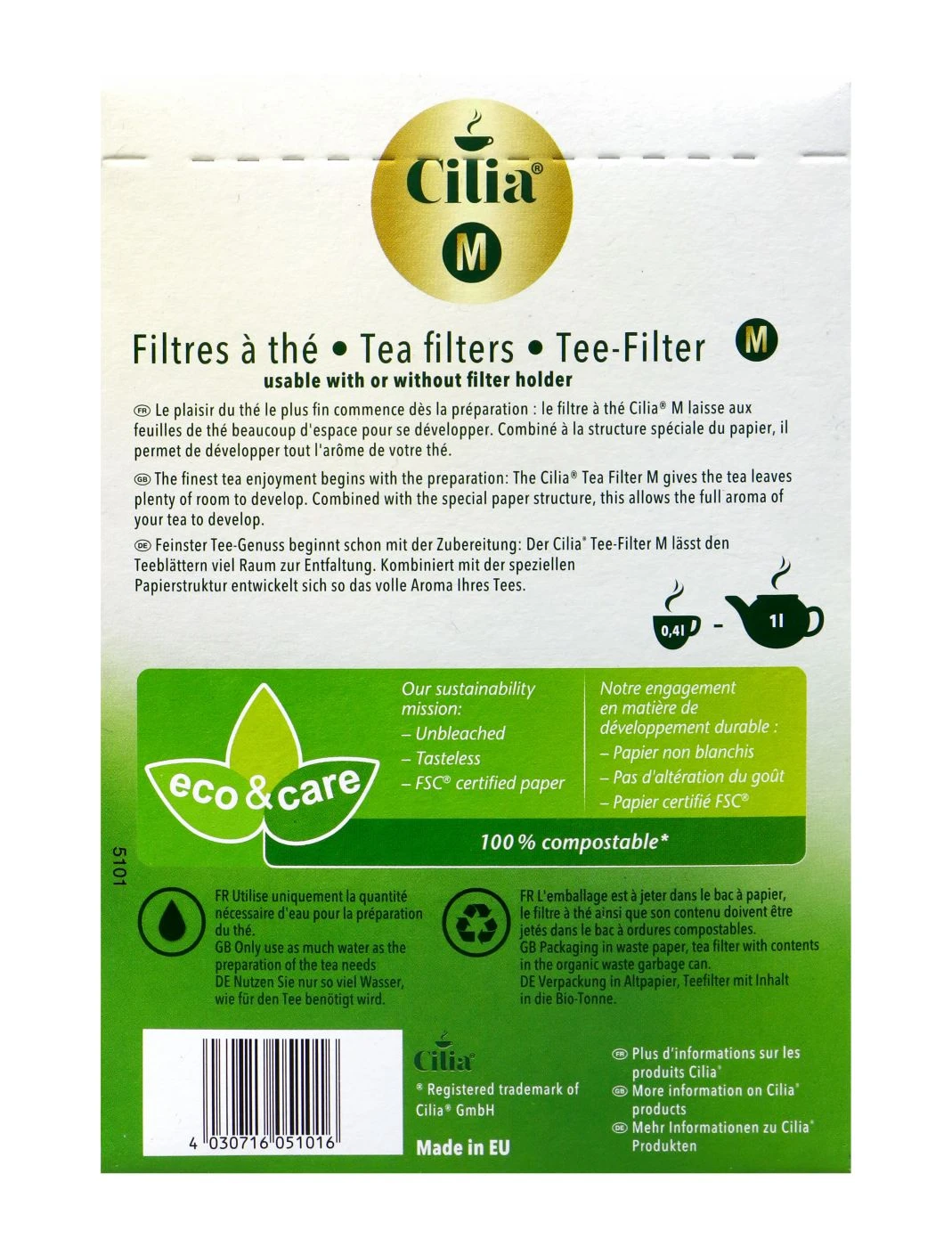 Cilia Teefilter - 100 Stück 2 Cilia Teefilter - 100 Stück – Bild 2