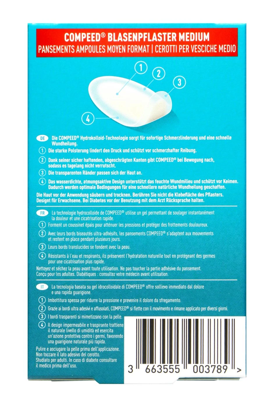 Compeed Blasenpflaster Medium - 6 Stück 2 Compeed Blasenpflaster Medium - 6 Stück – Bild 2