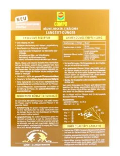 Compo Bäume, Hecken, Sträucher Langzeit-Dünger - 2 Kg -Compo-Laden Compo20Baeume20Hecken20Straeucher20Langzeitduenger 32120 H01