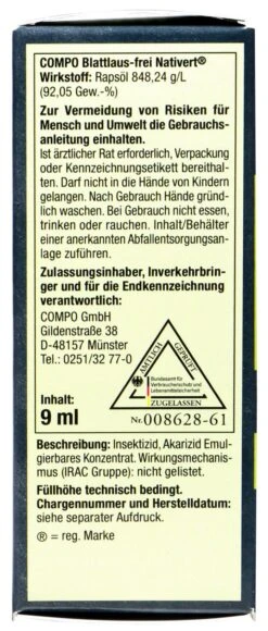 Compo Bio Nativert Blattlaus-Frei - 9 Ml 7 Compo Bio Nativert Blattlaus-Frei - 9 Ml -Compo-Laden Compo20Bio20Nativert20Blattlaus Frei 31403 L01