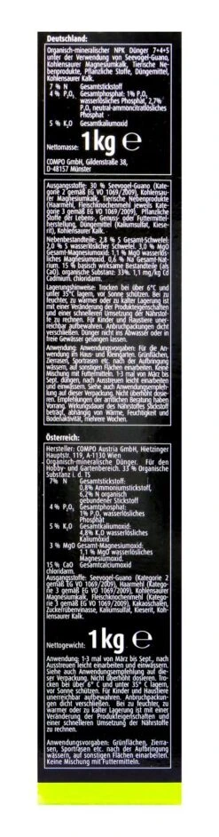 Compo Bio Naturdünger Guano - 1 Kg -Compo-Laden Compo20Bio20Naturduenger20Guano 45225 R01