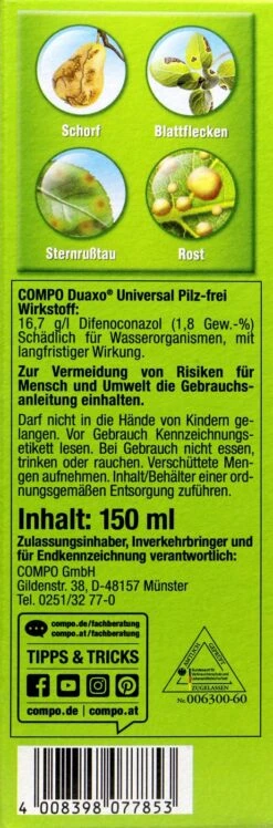 Compo Duaxo Universal Pilz-frei - 150 Ml -Compo-Laden Compo20Duaxo20Universal20Pilz frei 31148 L01