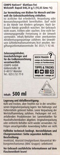Compo Nativert Blattlaus-frei - 0,5 L 7 Compo Nativert Blattlaus-frei - 0,5 L -Compo-Laden Compo20Nativert20Blattlausfrei 33812 L01