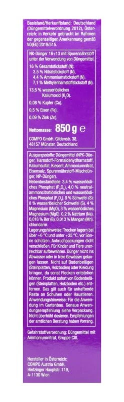 Compo Rhododendron Langzeit-Dünger - 0,85 Kg 7 Compo Rhododendron Langzeit-Dünger - 0,85 Kg -Compo-Laden Compo20Rhododendronduenger 31716 R01