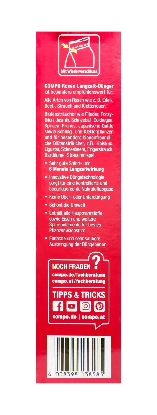Compo Rosen Langzeit-Dünger - 0,85 Kg 2 Compo Rosen Langzeit-Dünger - 0,85 Kg – Bild 2