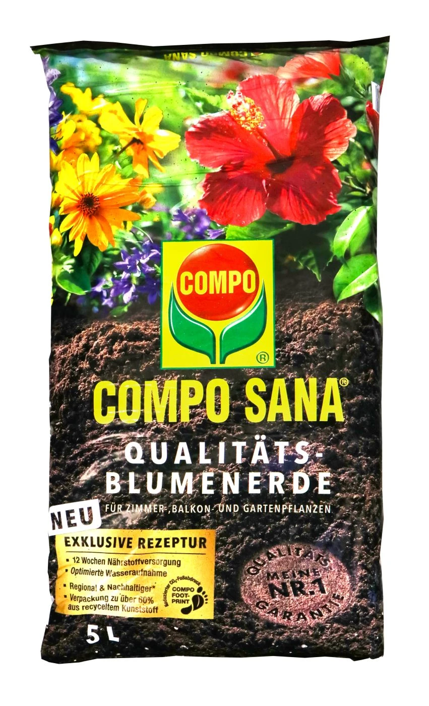 Compo Sana Qualitäts-Blumenerde - 5 L 1 Compo Sana Qualitäts-Blumenerde - 5 L