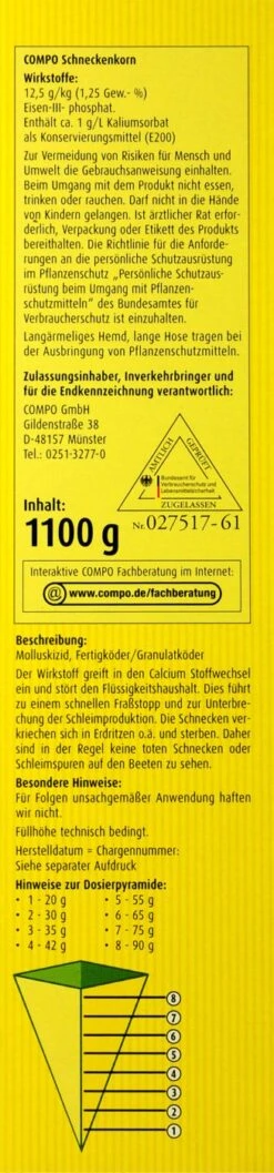 Compo Schneckenkorn - 1,1 Kg 7 Compo Schneckenkorn - 1,1 Kg -Compo-Laden Compo20Schneckenkorn 31314 R01