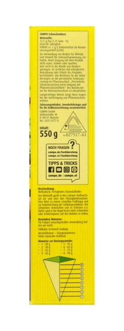 Compo Schneckenkorn - 0,55 Kg 6 Compo Schneckenkorn - 0,55 Kg -Compo-Laden Compo20Schneckenkorn 31507 R01