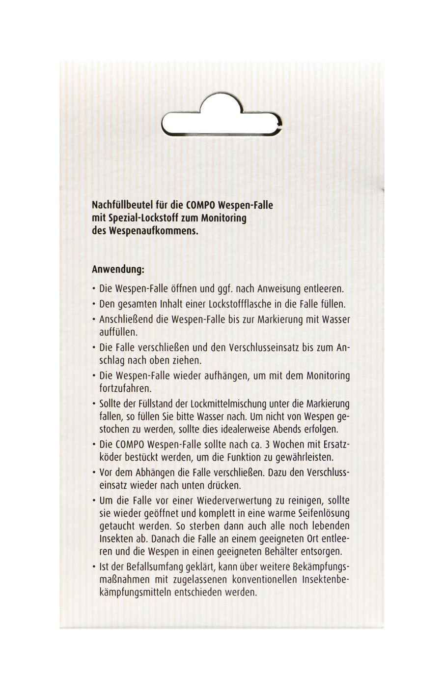 Compo Wespen-Falle N Nachfüller - 2 Stück 2 Compo Wespen-Falle N Nachfüller - 2 Stück – Bild 2