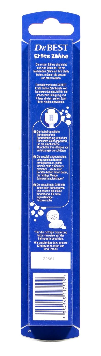 Dr. Best Zahnbürste Erste Zähne 0 - 2 Jahre - Weich 2 Dr. Best Zahnbürste Erste Zähne 0 - 2 Jahre - Weich – Bild 2