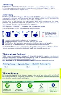 Hipp 2034 Bio Kindermilch 1 + Combiotik - 600g -Compo-Laden Hipp20203420Bio20Kindermilch2012020Combiotik 94349 H01