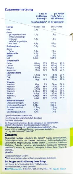Hipp 2034 Bio Kindermilch 1 + Combiotik - 600g -Compo-Laden Hipp20203420Bio20Kindermilch2012020Combiotik 94349 L01