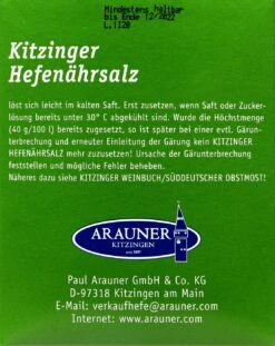Kitzinger Hefenährsalz - 100 G 8 Kitzinger Hefenährsalz - 100 G -Compo-Laden Kitzinger20Hefenaehrsalz 14570 H01
