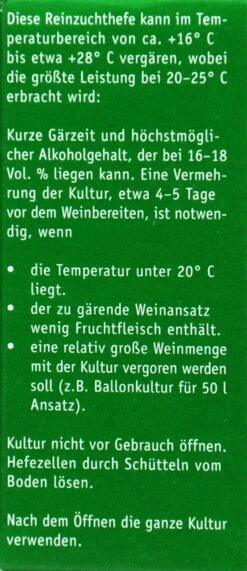 Kitzinger Reinzucht-Hefe Assmannshausen - 20 Ml 6 Kitzinger Reinzucht-Hefe Assmannshausen - 20 Ml -Compo-Laden Kitzinger20Reinzucht Hefe 15127 L01
