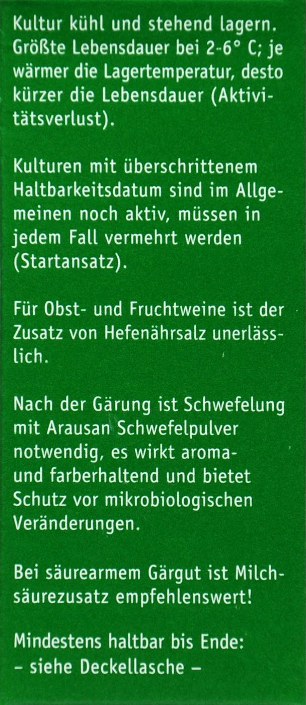 Kitzinger Reinzucht-Hefe Assmannshausen - 20 Ml 4 Kitzinger Reinzucht-Hefe Assmannshausen - 20 Ml – Bild 4