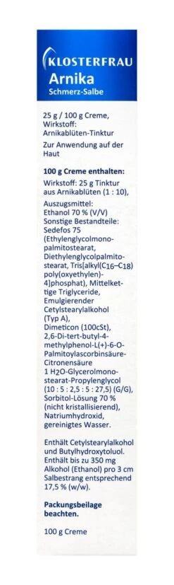 Klosterfrau Arnika Schmerzsalbe - 100 G -Compo-Laden Klosterfrau20Arnika20Schmerzsalbe 80217 L01