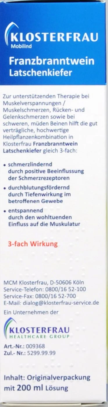 Klosterfrau Franzbranntwein Latschenkiefer - 200 Ml 4 Klosterfrau Franzbranntwein Latschenkiefer - 200 Ml – Bild 4