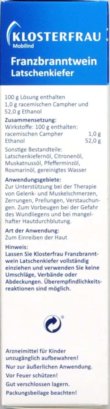 Klosterfrau Franzbranntwein Latschenkiefer - 200 Ml 2 Klosterfrau Franzbranntwein Latschenkiefer - 200 Ml – Bild 2