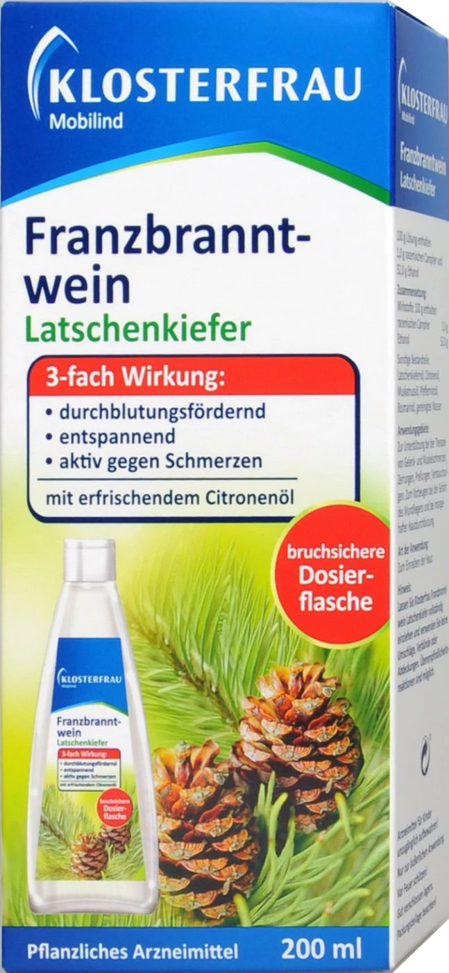 Klosterfrau Franzbranntwein Latschenkiefer - 200 Ml 1 Klosterfrau Franzbranntwein Latschenkiefer - 200 Ml