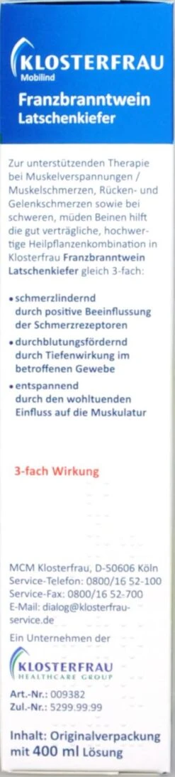Klosterfrau Franzbranntwein Latschenkiefer - 400 Ml -Compo-Laden Klosterfrau20Franzbranntwein20Latschenkiefer 15322 L01