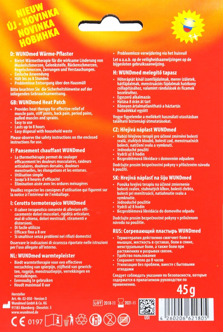 Natürliches Wärme-Pflaster - 13 X 9,5 Cm - 1 Stück 2 Natürliches Wärme-Pflaster - 13 X 9,5 Cm - 1 Stück – Bild 2