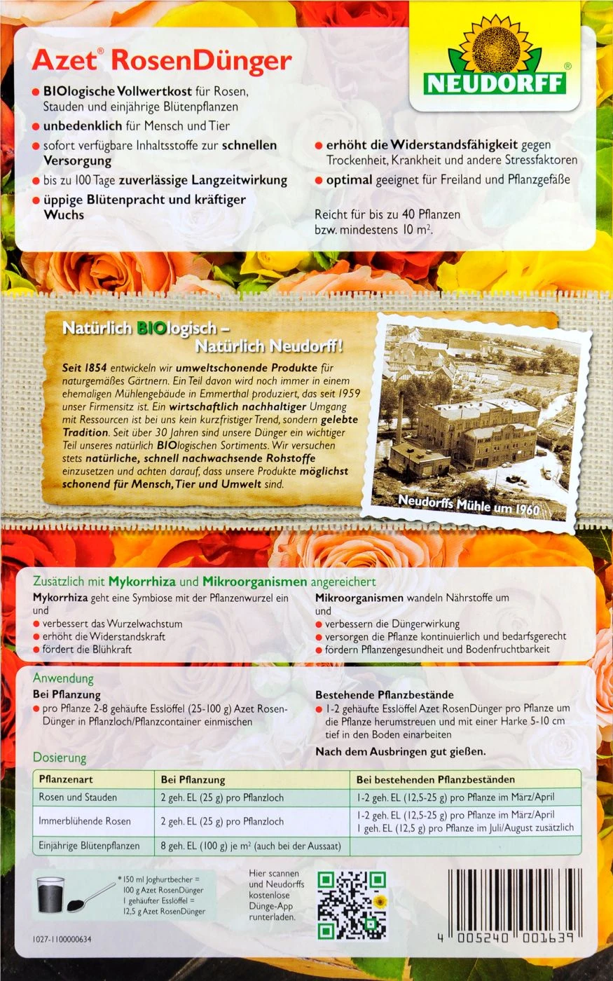 Neudorff Azet Rosen-Dünger - 1 Kg 4 Neudorff Azet Rosen-Dünger - 1 Kg – Bild 4