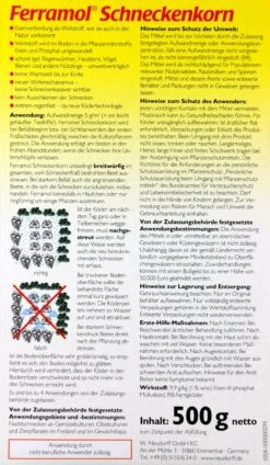 Neudorff Ferramol Schneckenkorn - 500 G -Compo-Laden Neudorff20Ferramol20Schneckenkorn 32718 H01