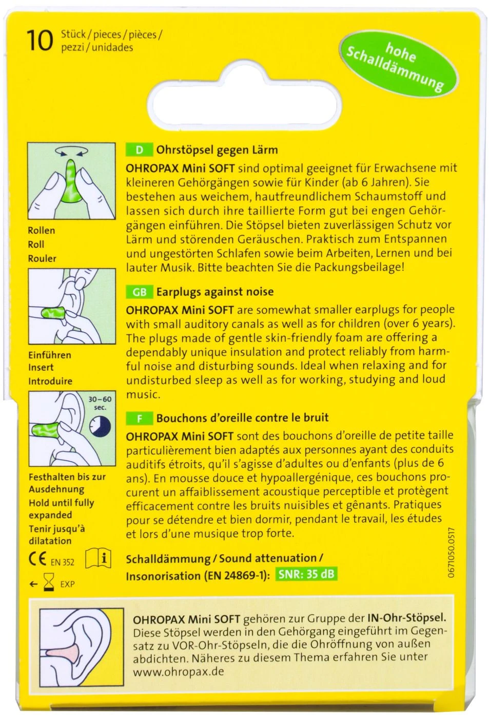 Ohropax Soft Mini - 10 Stück 2 Ohropax Soft Mini - 10 Stück – Bild 2