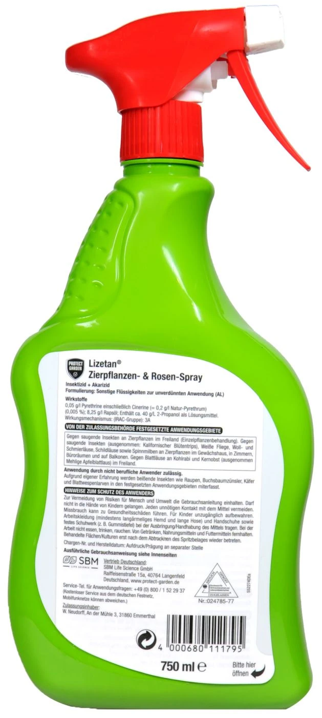 Protect Garden Lizetan Zierpflanzen- & Rosenspray - 750 Ml 2 Protect Garden Lizetan Zierpflanzen- & Rosenspray - 750 Ml – Bild 2