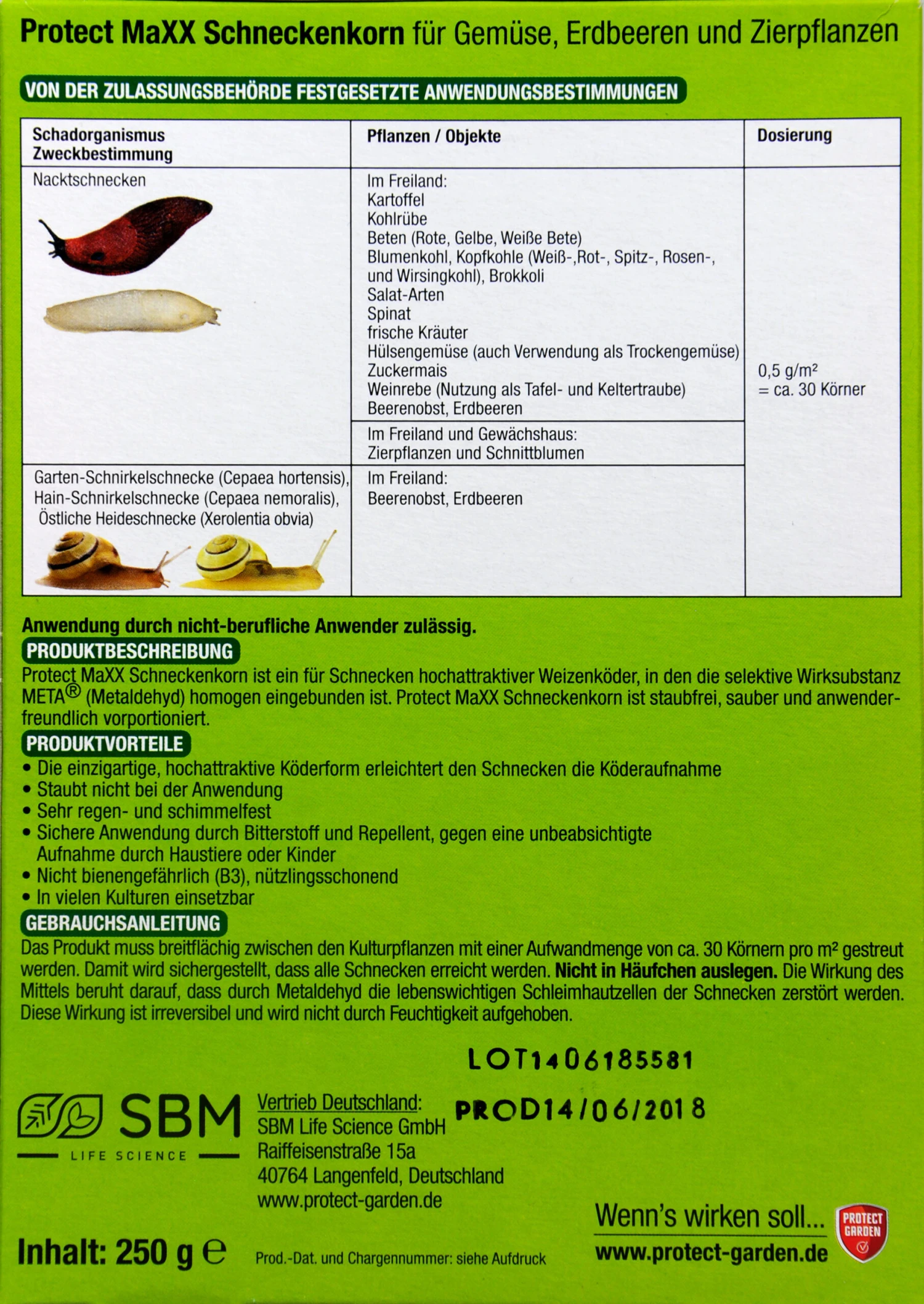 Protect Garden Schneckenkorn Protect Maxx - 250 G 2 Protect Garden Schneckenkorn Protect Maxx - 250 G – Bild 2