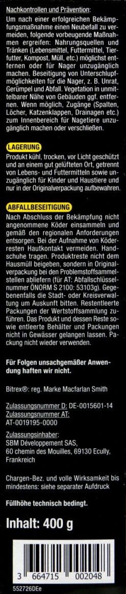 Protect Home Ratten Getreideköder - 0,4 Kg 7 Protect Home Ratten Getreideköder - 0,4 Kg -Compo-Laden Protect20Home20Ratten20Getreidekoeder 38714 L01