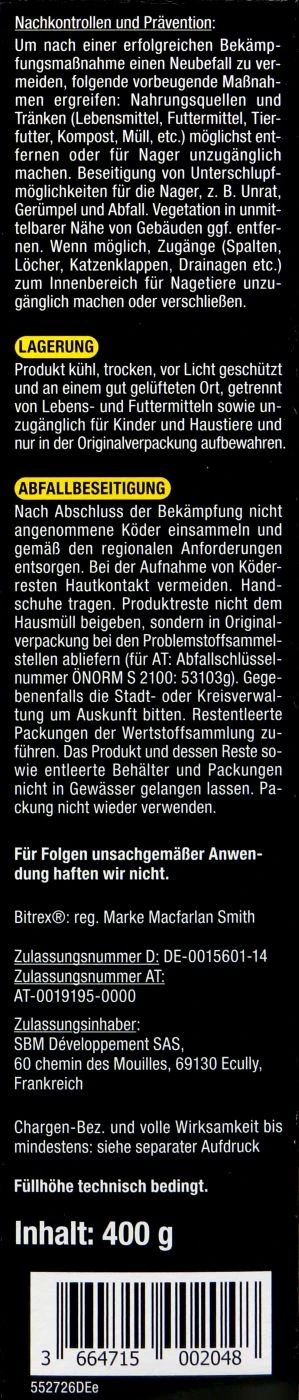 Protect Home Ratten Getreideköder - 0,4 Kg 4 Protect Home Ratten Getreideköder - 0,4 Kg – Bild 4