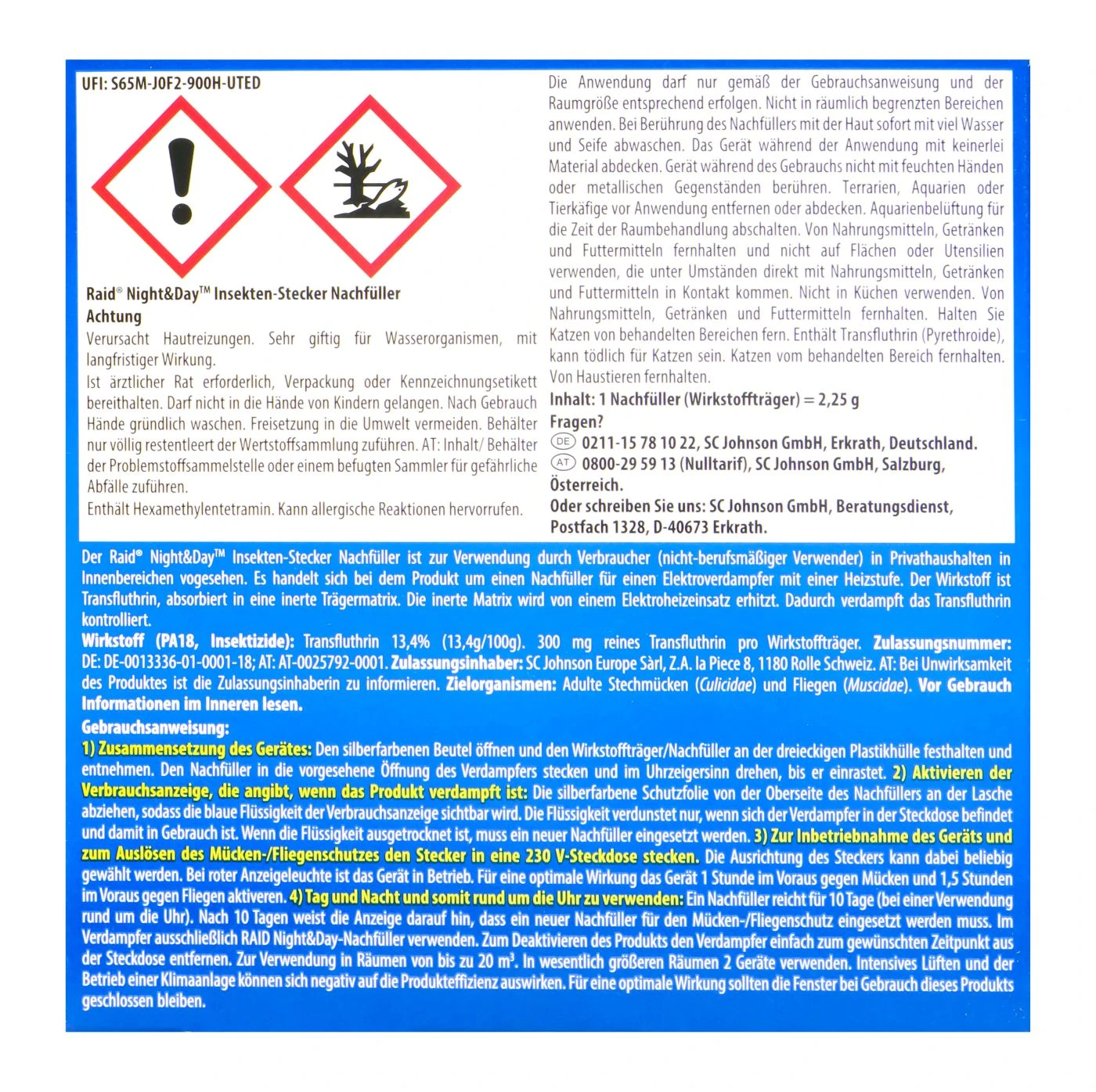 Raid Mücken-Stecker Nachfüller - 15 G 2 Raid Mücken-Stecker Nachfüller - 15 G – Bild 2