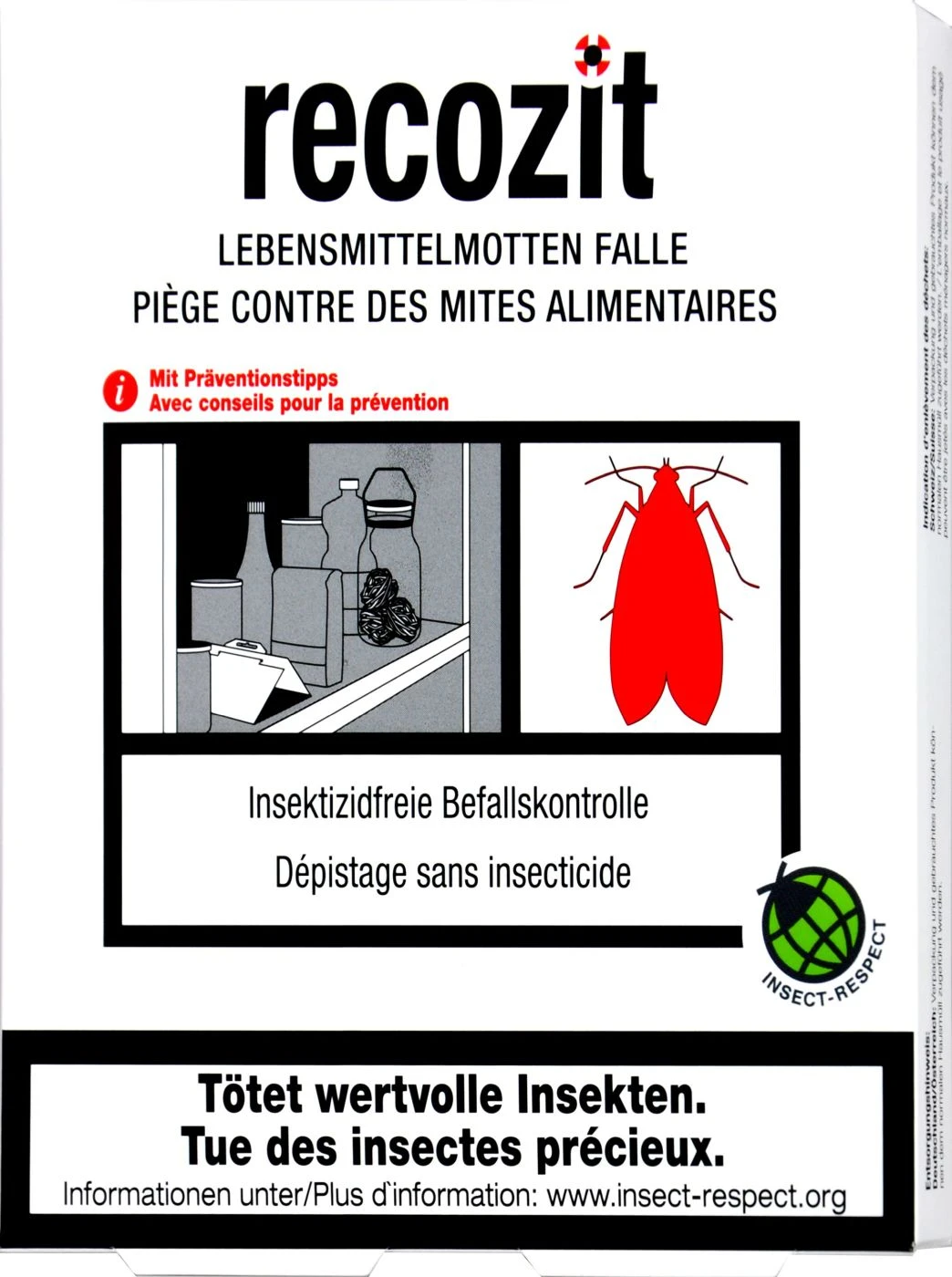 Recozit Lebensmittelmotten Falle - 2 Stück 1 Recozit Lebensmittelmotten Falle - 2 Stück