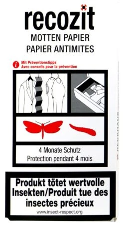 Recozit Mottenpapier - 2 Stück