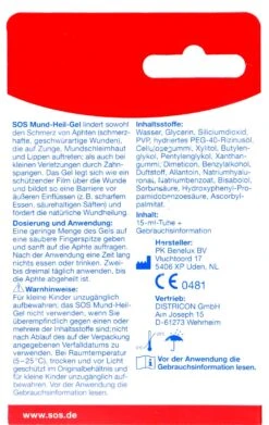 SOS Mund-Heilgel Bei Entzündung Der Mundschleimhaut - 15 Ml -Compo-Laden SOS20Mund Heilgel20Bei20Entzuendung20der20Mundschleimhaut 19232 H01
