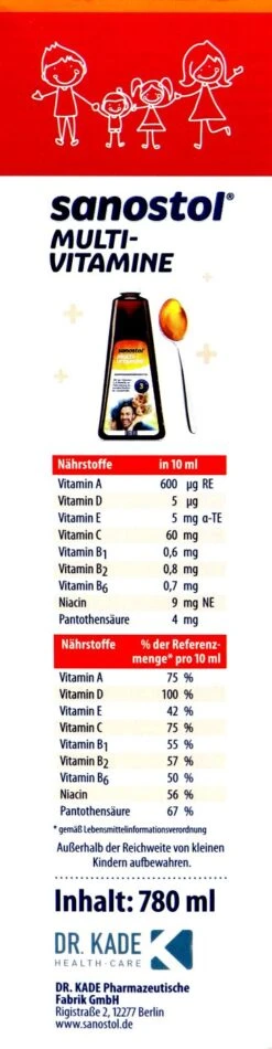Sanostol Multivitamin - 780 Ml -Compo-Laden Sanostol20Multivitamin 74322 L01