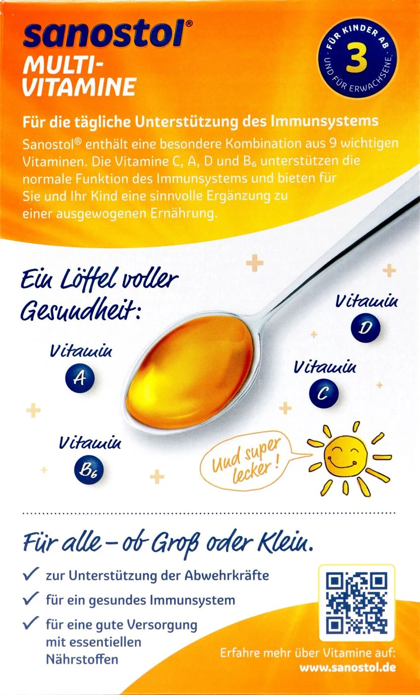 Sanostol Multivitamine - 460 Ml 3 Sanostol Multivitamine - 460 Ml – Bild 3