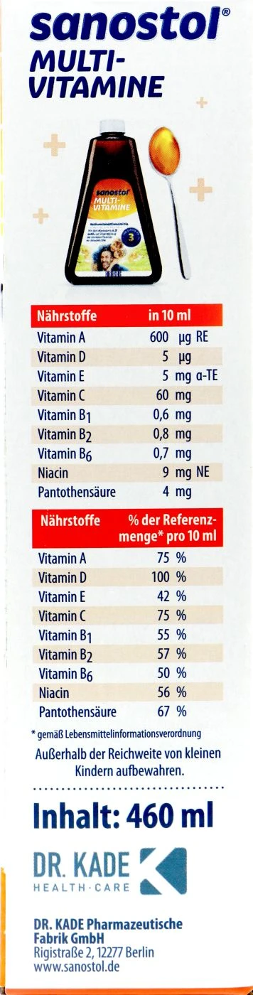 Sanostol Multivitamine - 460 Ml 4 Sanostol Multivitamine - 460 Ml – Bild 4